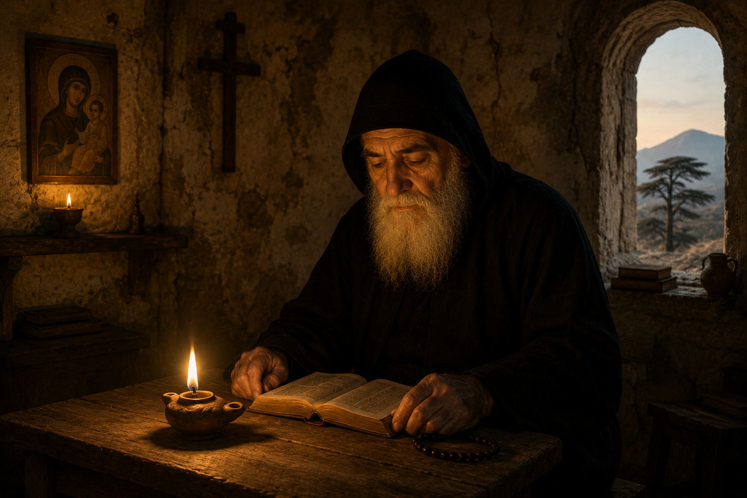 Saint Charbel Makhlouf, ermite maronite au monastère Saint-Maron d’Annaya